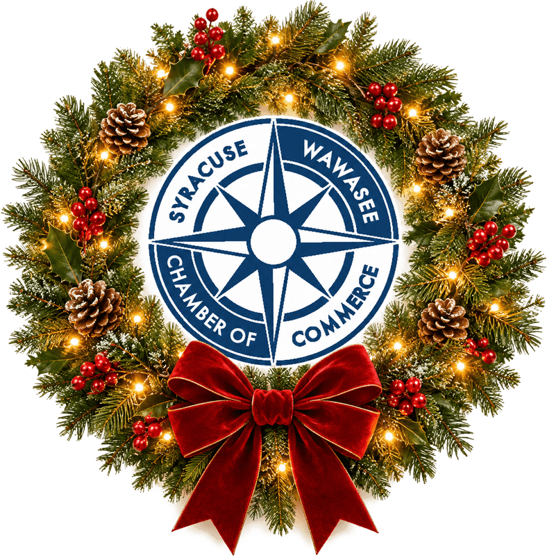 Syracuse-Wawasee Chamber of Commerce holiday wreath